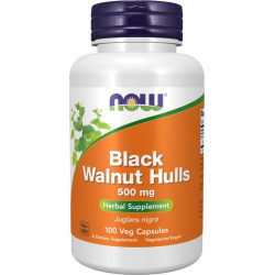 NOW Black Walnut Hulls 500mg. / 100 Caps.