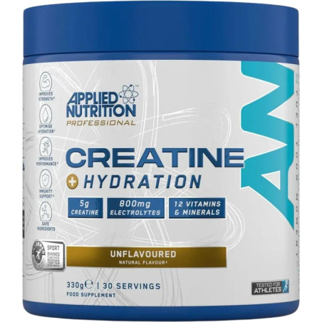Applied Nutrition Creatine + Hydration Unflavored - Креатин и Електролитна Формула | 330g