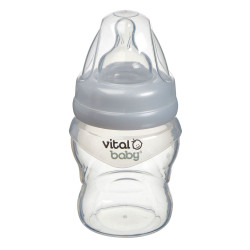 Силиконово шише за подпомагане на храненето Anti-Colic 150 мл. 0+ Vital Baby