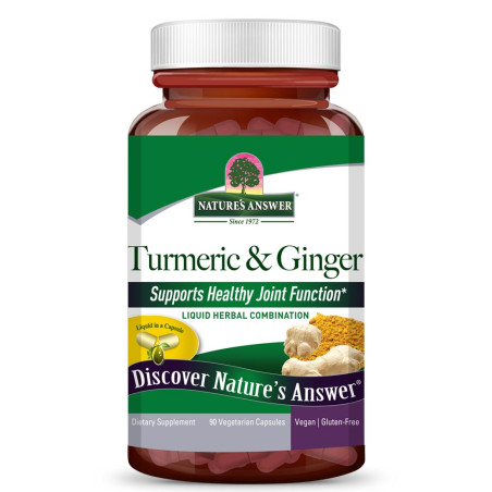 Куркума 25 mg + Джинджифил 50 mg – Nature’s Answer (90 Течни капсули)
