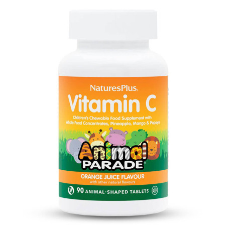 Витамин С (Vitamin C) за Деца 125 mg – Animal Parade (Портокал, 90 бр)