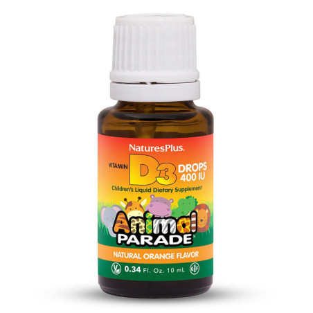 Витамин Д за Бебета 400 IU Капки – Animal Parade (Портокал, 10 мл)