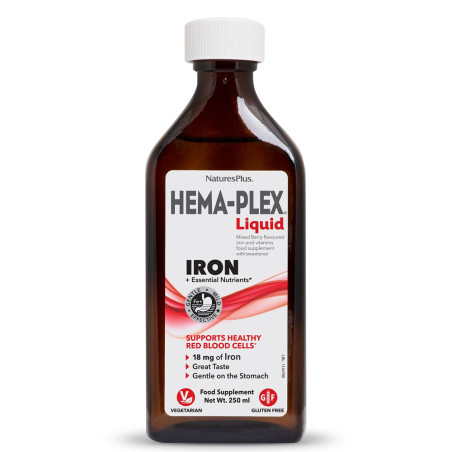 При Анемия и нисък Хемоглобин HEMA-PLEX® Сироп – NaturesPlus (250 мл)
