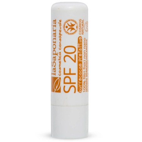 Био Слънцезащитен Балсам за Устни SPF 20 – laSaponaria (4.8 мл)