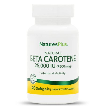 Бета Каротин (Beta-Carotene) 7500 µg – NaturesPlus (90 Гел капсули)
