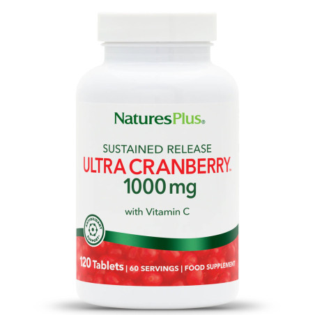 Червена Боровинка 1000 mg с Витамин С – NaturesPlus (120 табл)