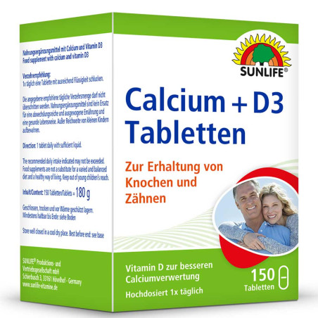 Калций 400 mg + Витамин Д3 200 IU – SUNLIFE (150 табл)