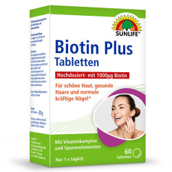Биотин 1000 µg с Витамини и Минерали Biotin Plus – SUNLIFE (60 табл)