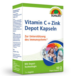 Витамин С 225 mg + Цинк 2.25 mg – SUNLIFE (60 капс)