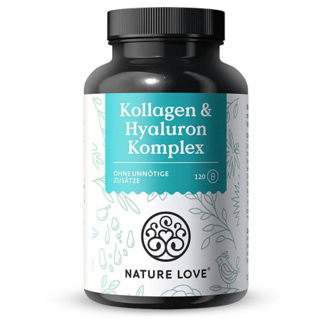 Колаген (Тип I и Тип III) 500 mg с Хиалурон Комплекс – Nature Love (120 капс)