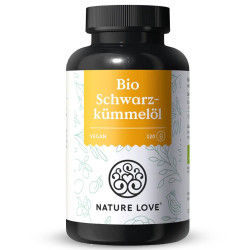 Био Масло от Черен Кимион 500 mg – Nature Love (120 Гел капсули)