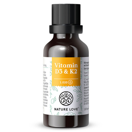 Витамини Д3 1000 IU + К2 20 µg K2VITAL® Капки – Nature Love (30 мл)