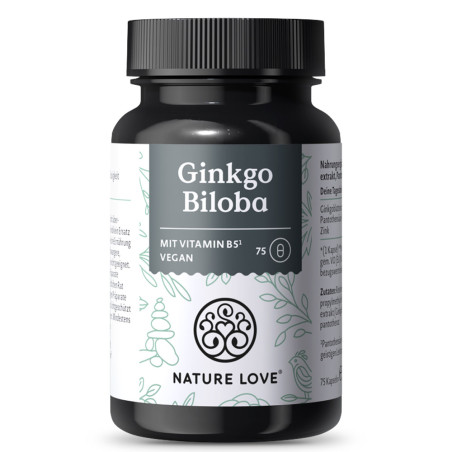 Гинко Билоба 75 mg с Витамин Б5 и Цинк – Nature Love (75 капс)