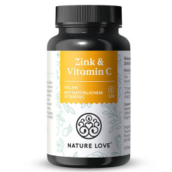 Цинк Бисглицинат 20 mg с Витамин С – Nature Love (120 капс)