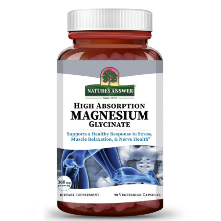 Магнезий Бисглицинат (Хелат) 360 mg – Nature’s Answer (90 капс)