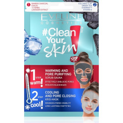EVELINE CLEAN YOUR SKIN СКРАБ МАСКА + КРИО МАСКА 2Х5 МЛ