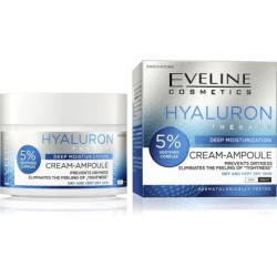 EVELINE CREAM-AMPOULE HYALURON ДН/НЩ КРЕМ ЗА ЛИЦЕ - ДЪЛБОКА ХИДРАТАЦИЯ 50МЛ