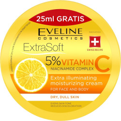 EVELINE EXTRA SOFT КРЕМ ЗА ЛИЦЕ И ТЯЛО 5% VITAMIN C&NIACYNAMIDE COMLEX, 200МЛ
