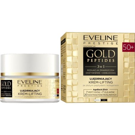EVELINE GOLD PEPTIDES 50+ ДНЕВЕН/НОЩЕН СТЯГАЩ ЛИФТИНГ-КРЕМ, 50 МЛ