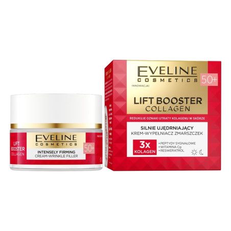EVELINE LIFT BOOSTER COLAGEN 50+ ДНЕВЕН/НОЩЕН КРЕМ, 50 МЛ