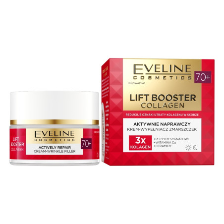 EVELINE LIFT BOOSTER COLAGEN 70+ ДНЕВЕН/НОЩЕН КРЕМ, 50 МЛ