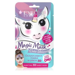 EVELINE MAGIC MASK CUTE UNICORN ПРЕЧИСТВАЩА 3D SHEET МАСКА ЗА ЛИЦЕ