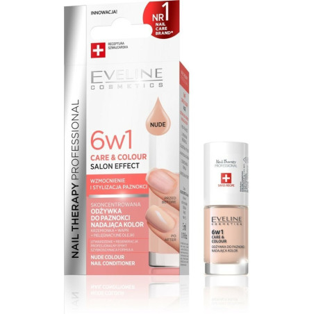EVELINE NAILS 6 В 1 ГРИЖА И ЦВЯТ – ТЕЛЕСНО БЕЖОВ, 5 МЛ