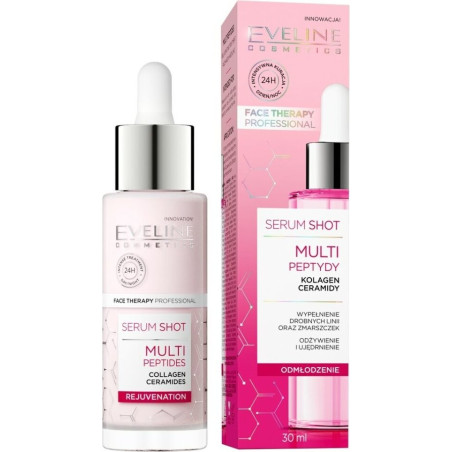 EVELINE SERUM SHOT ПЕПТИДИ, ЛИЦЕ-ШИЯ-ДЕКОЛТЕ, 30 МЛ