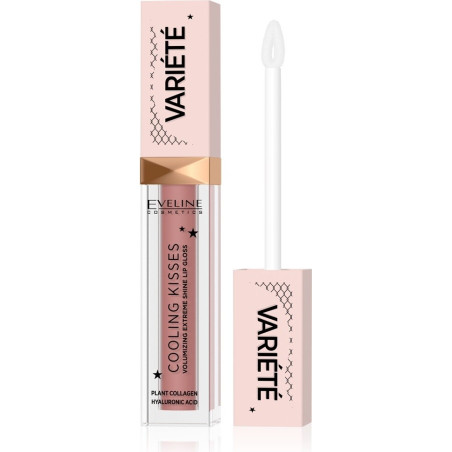 EVELINE VARIETE COOLING KISSES ГЛАНЦ ЗА УСТНИ С БЛЯСЪК, 03 STAR GLOW , 6.8 МЛ