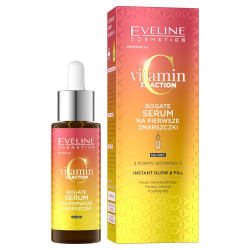 EVELINE VITAMIN C 3XACTION СЕРУМ ЗА ЛИЦЕ СРЕЩУ ПЪРВИ БРЪЧКИ 30МЛ