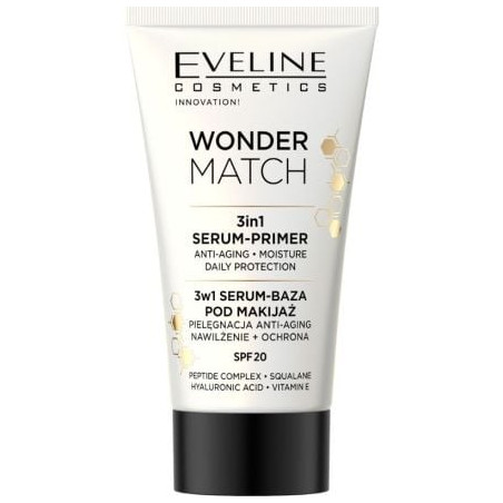 EVELINE WONDER MATCH 3В1 СЕРУМ - ПРАЙМЪР SPF 20 30ML