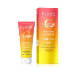 EVELINE ХИДРАТИРАЩ КРЕМ ЗА ЛИЦЕ SPF 50 С ВИТАМИН С, 30 МЛ