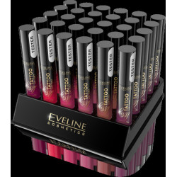 EVELINE ЧЕРВИЛО KISSY TATTOO LIP TINT ДИСПЛЕЙ /24 БР+6 ТЕСТ/