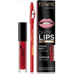 EVELINE ЧЕРВИЛО ТЕЧНО+МОЛИВ УСТНИ OH MY LIPS №17