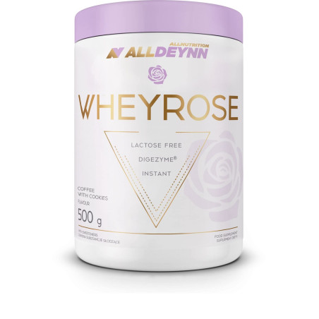 AllNutrition AllDeynn | WheyRose - Lactose Free Protein with DigeZyme 500 грама, 16 Дози Бял шоколад с малини