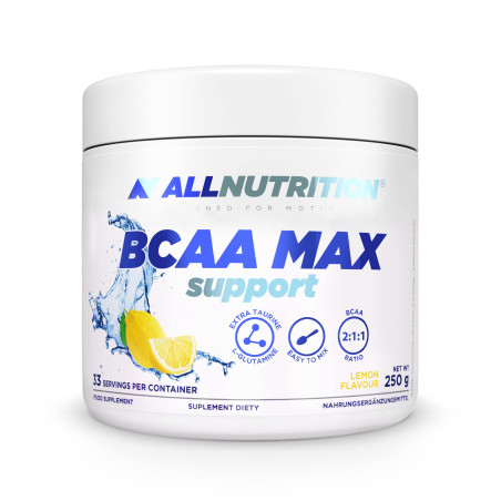 AllNutrition BCAA Max Support 250 грама, 33 Дози Лимон