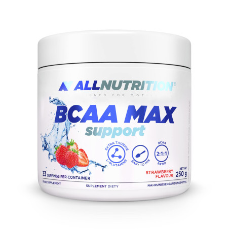 AllNutrition BCAA Max Support 250 грама, 33 Дози Ягода