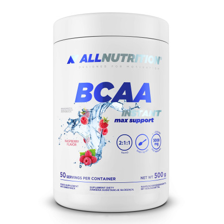 AllNutrition BCAA Max Support | Instant 500 грама, 50 Дози Малина
