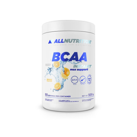 AllNutrition BCAA Max Support | Instant 500 грама, 50 Дози Портокал