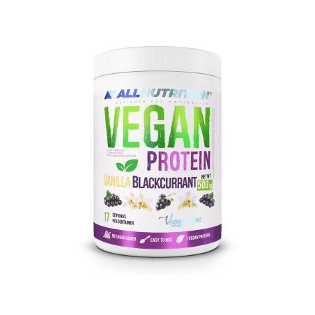 AllNutrition Vegan Protein 500 грама, 17 Дози Ванилия с касис