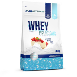 AllNutrition Whey Delicious 700 грама, 23 Дози Ягодов Чийзкейк