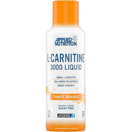 Applied Nutrition L-Carnitine Liquid 3000 With Green Tea 480 мл, 32 Дози Портокал