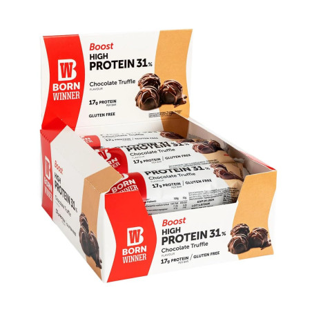 Born Winner Boost 31% High Protein Bar 12 x 55 грама Шоколадов трюфел