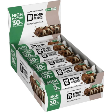 Born Winner Core PLUS 30% High Protein Bar 12 x 65 грама, 12 Дози Лешник с какаов крем