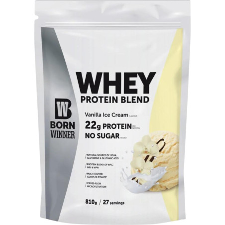 Born Winner Whey Protein Blend 810 грама, 27 Дози Ванилов сладолед
