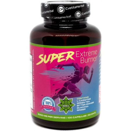 Cvetita Herbal Super Extreme Burner 1000 mg 100 капсули, 50 Дози