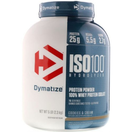 Dymatize ISO 100 Hydrolyzed 2264 грама, 71 Дози Бисквита с Крем