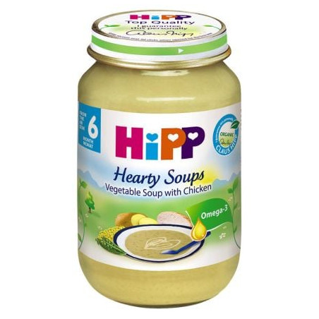 HIPP Зеленчукова супа с пиле 7973, пюре, 190 гр