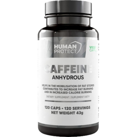 Human Protect Caffeine Anhydrous 200 mg 120 капсули, 120 Дози
