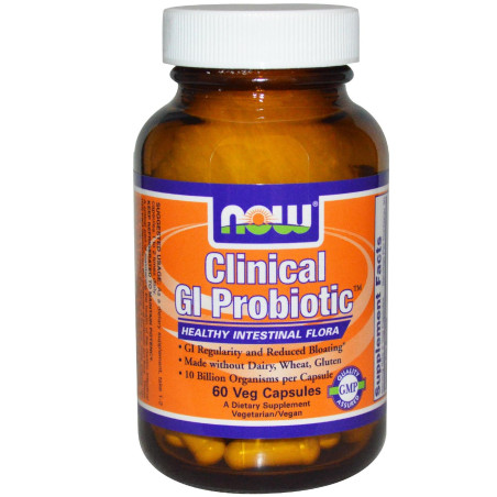 NOW Foods Clinical GI Probiotic 60 капсули, 30 Дози